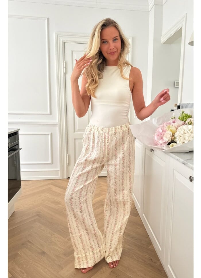 BYIC - Najaic Pants - lpfp Light Pink Flower Print
