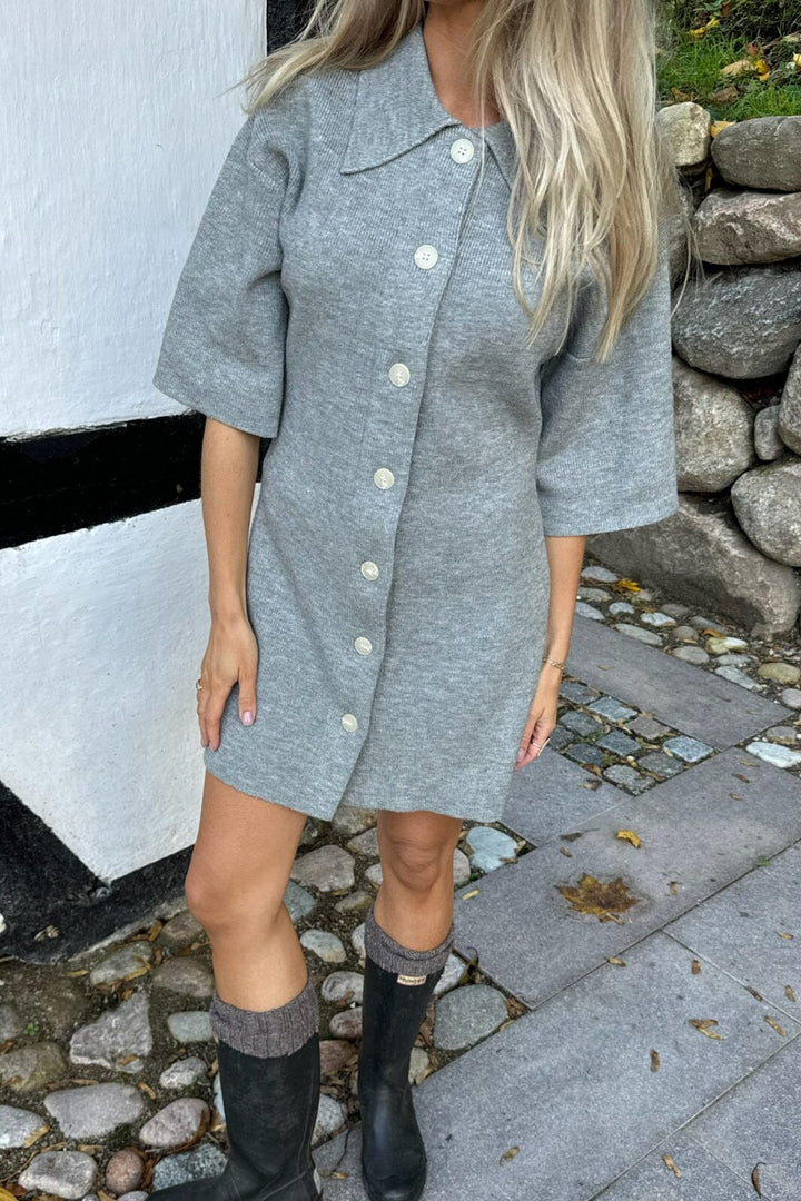 BYIC - Oliviaic Knit Dress H105-1 - Grey Grey