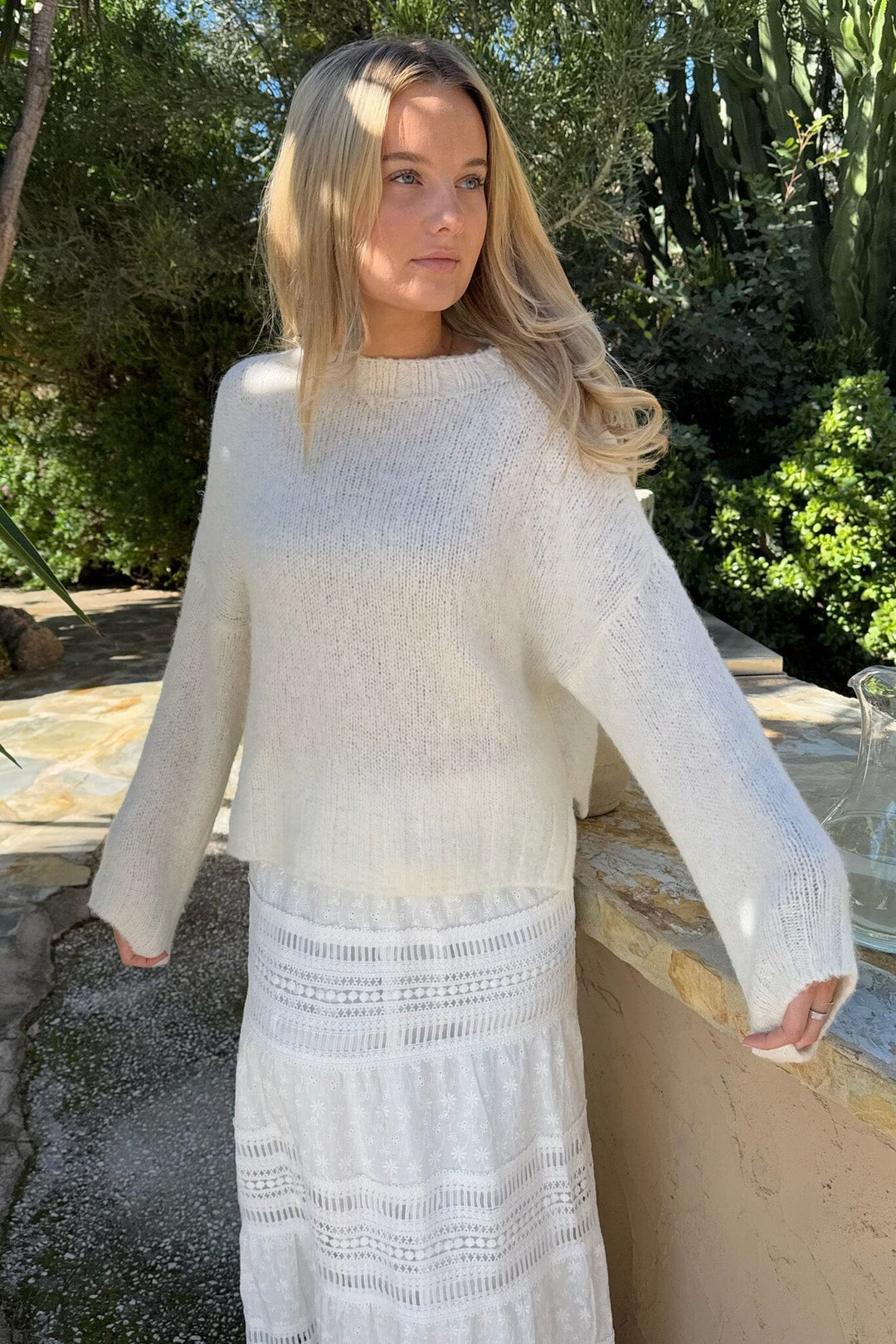 Forudbestilling - BYIC - Palmaic Pullover 3495 - White Sweatshirts 