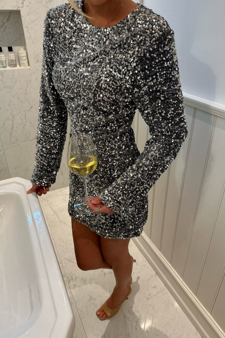 BYIC - Selmaic Sequin Dress - gs Grey Silver