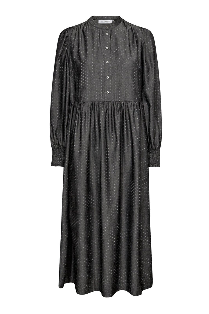 Co´couture - Dianacc Dot Placket Dress 36390 - 139 Mid Grey