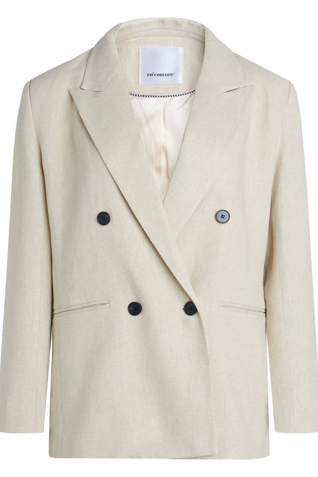 Forudbestilling - Co´couture - Linen Oversize Blazer - Bone - (April) Blazere 