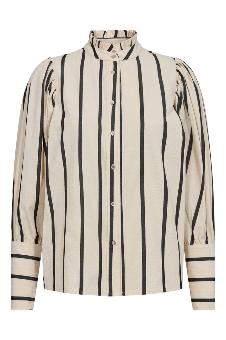 Forudbestilling - Co´couture - Tessiecc Stripe Puff Shirt - 78 Marciblack Skjorter 