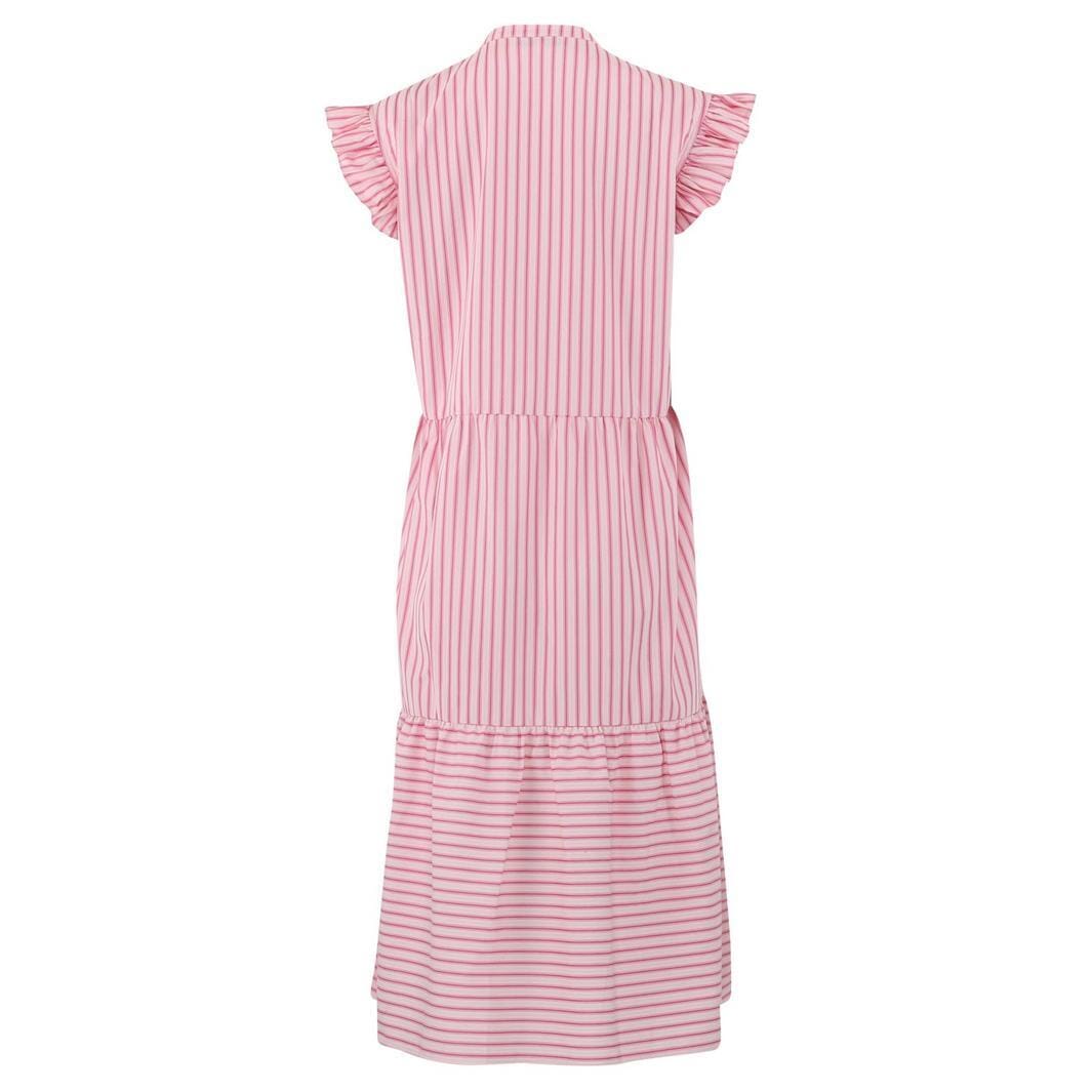 Forudbestilling - Continue - Bea Stripe Long 14795 - Pink Stripe Kjoler 