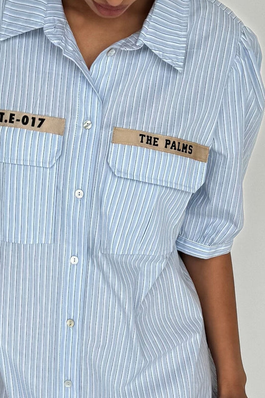 Continue - Mili Stripe Dress 14918 - Blue Stripe