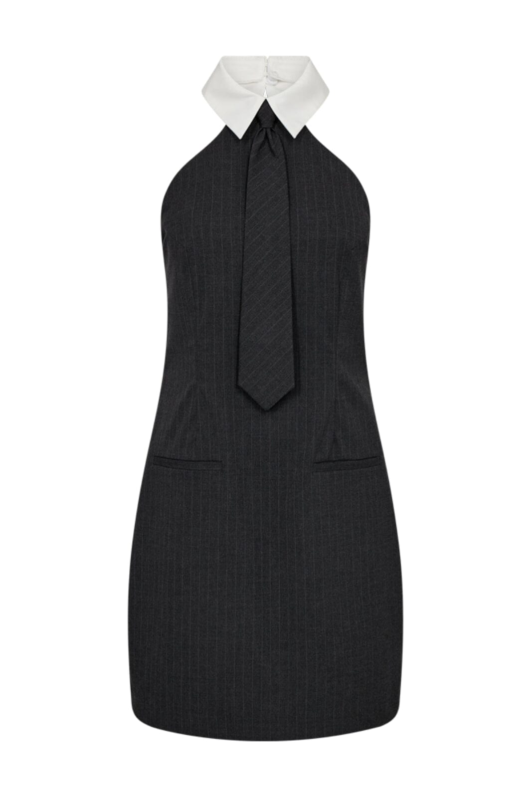 Copenhagen Muse - Cmtiedy-Dress 204564 - Medium Grey Mel. w. Off-white