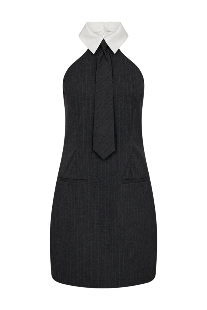 Copenhagen Muse - Cmtiedy-Dress 204564 - Medium Grey Mel. w. Off-white
