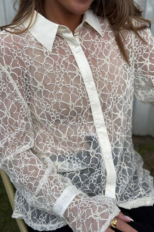 Forudbestilling - Dear Molly - Karina And Mia 158669C - Cream Skjorter 