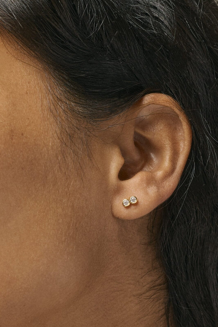 Enamel Copenhagen - Studs, Twin Cz - Clear Cz