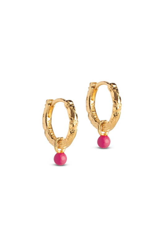 Forudbestilling - Enamel Copenhagen x Molly&My - Hoops, Belle E245GM - Pink Øreringe 