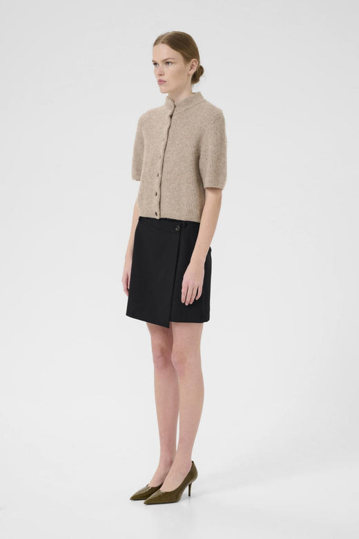 Gestuz - Gzpaula Melange Wrap Skirt 10910495 - 100017 - Black