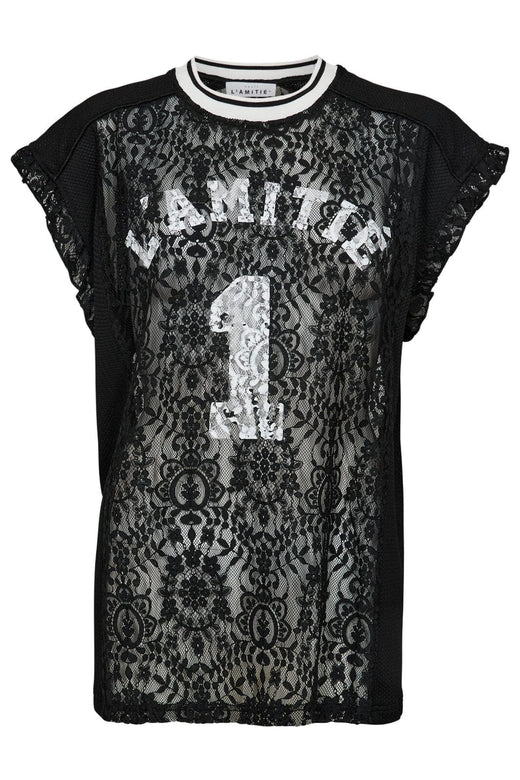 Haute L'Amitié - Football Lace Frill Top HL10124 - Black