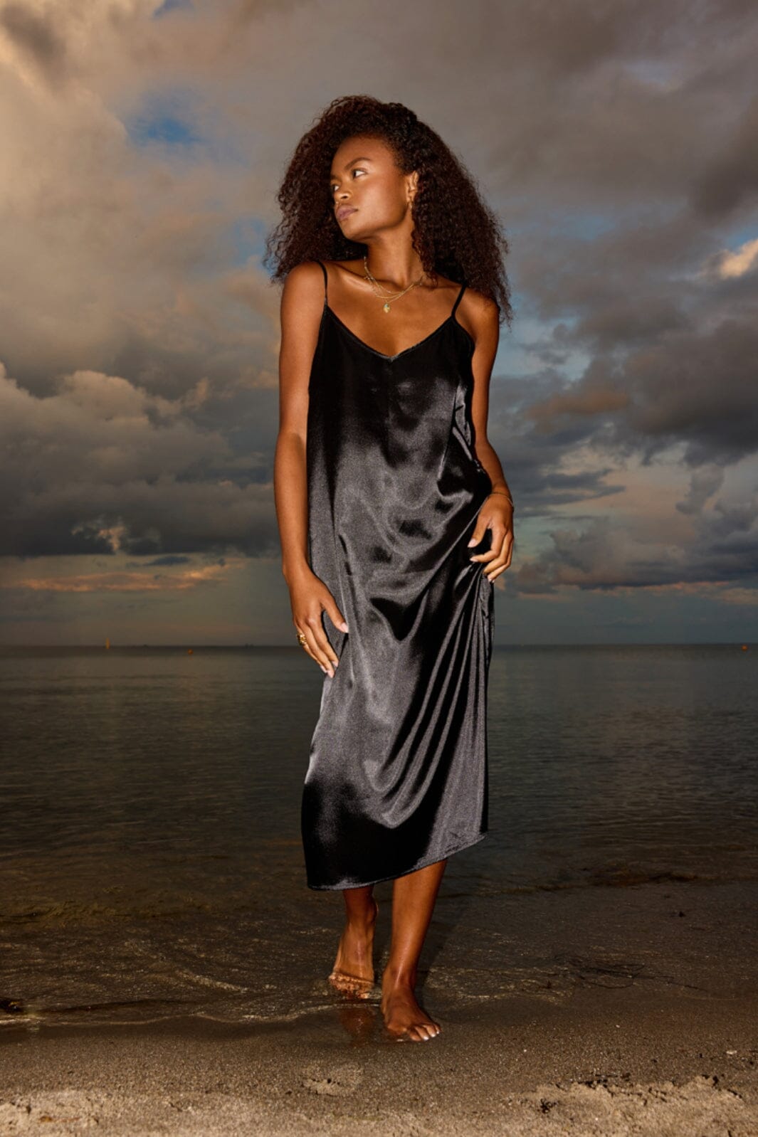 Hunkøn - Chantal Slip Dress - Black