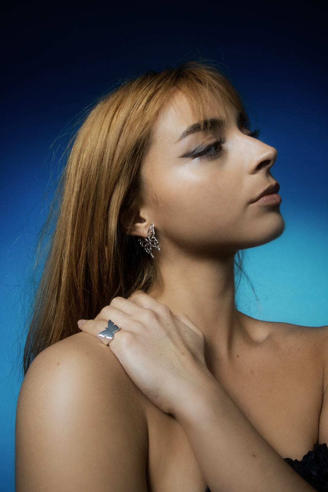 Jane Kønig - Butterfly Earring - Forsølvet