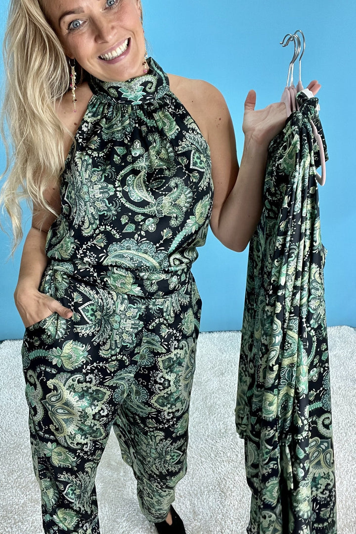 Karmamia - Lennox Jumpsuit - Emerald Paisley
