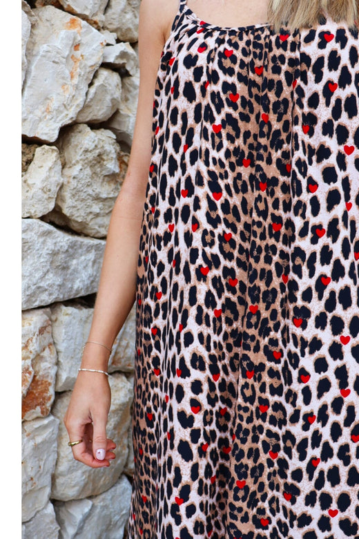 Liberte - Alma-Long-Strap-Dress 9579 - Lux Leo Red Heart