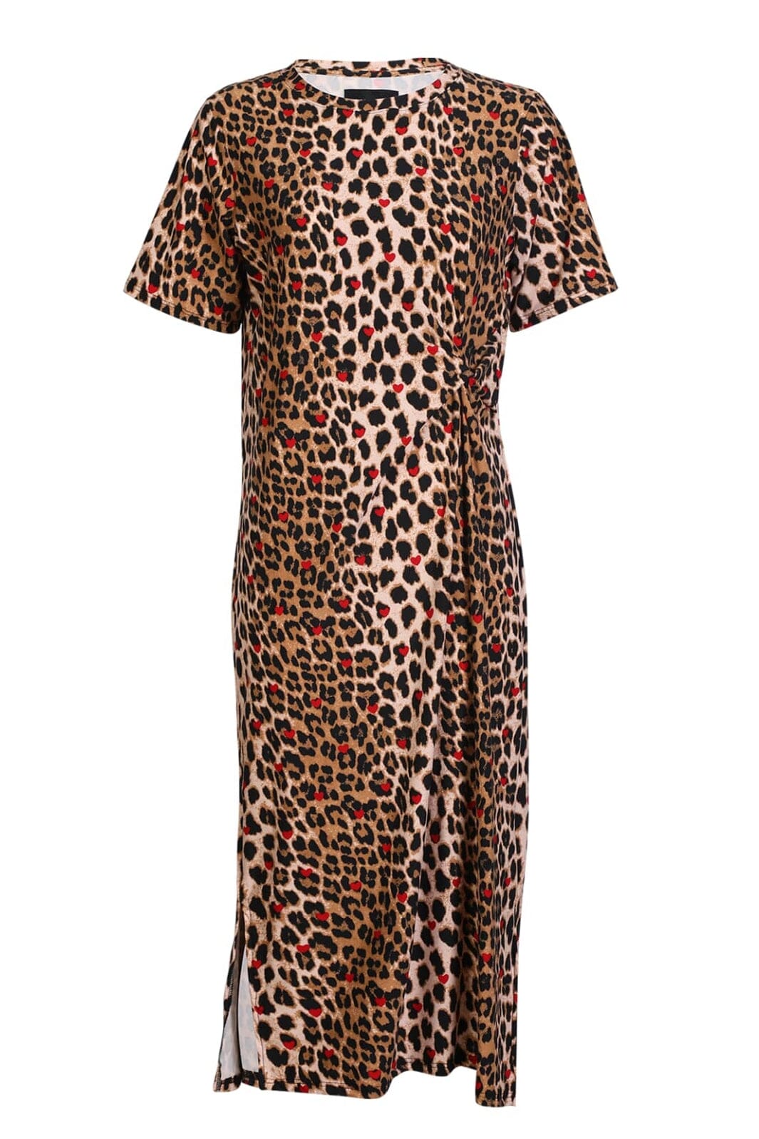 Liberte - Alma-Ss-Twist-Dress 9586 - Lux Leo Red Heart