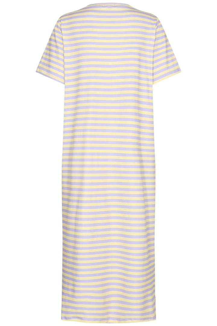 Liberte - Alma Tshirt Dress - Lavender Yellow Stripe