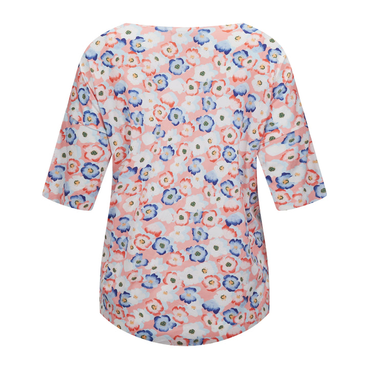 Liberte - Alma-Tshirt - Peachy Blue Flower