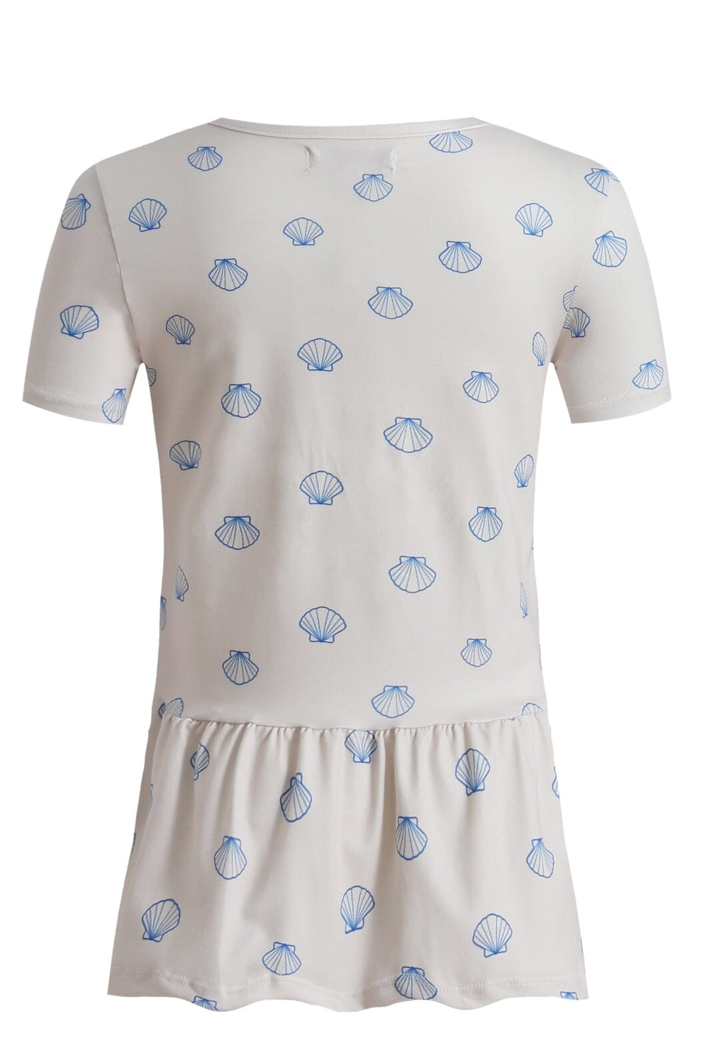 Liberte Ami - Alma-Frill-T-Shirt (Kids) 9649 - Ivory Cobolt Shell