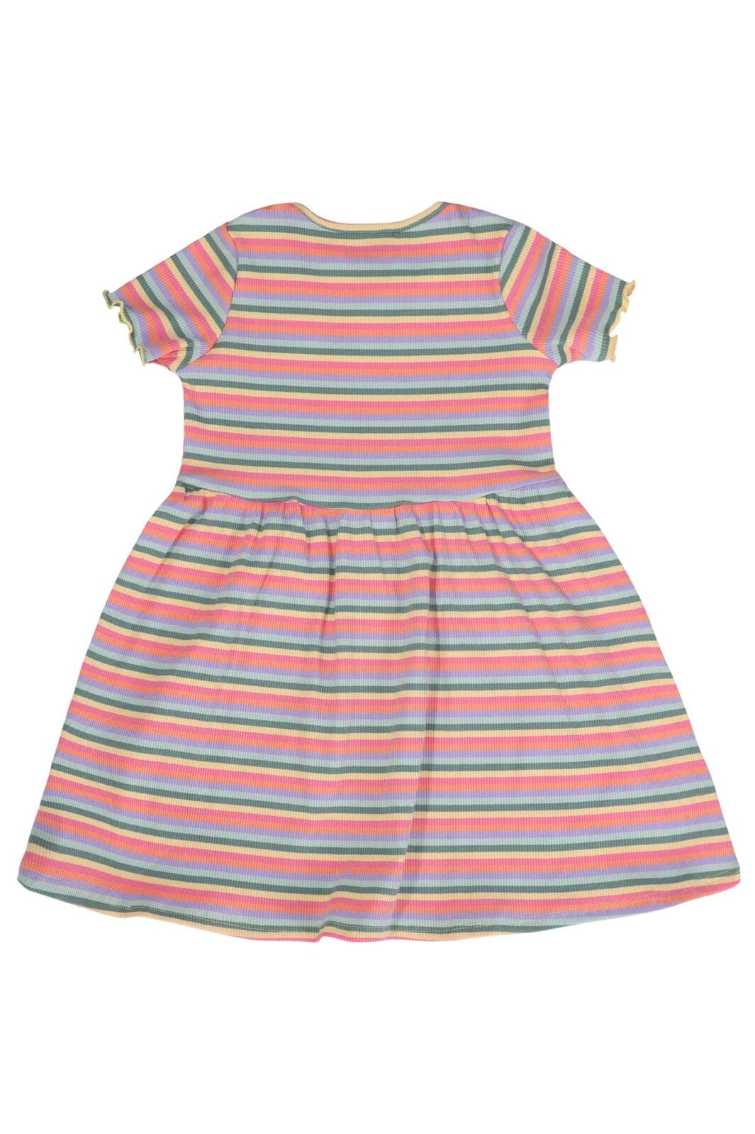 Liberte Ami - Natalia-Ss-Dress-Kids 21233 - Multi Orange Pink Stripe