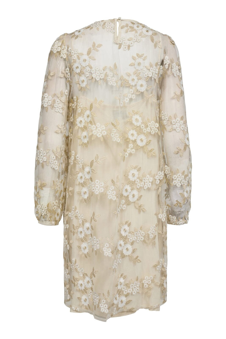 Liberte - Dolly-Ls-Dress - Creme Gold Flower