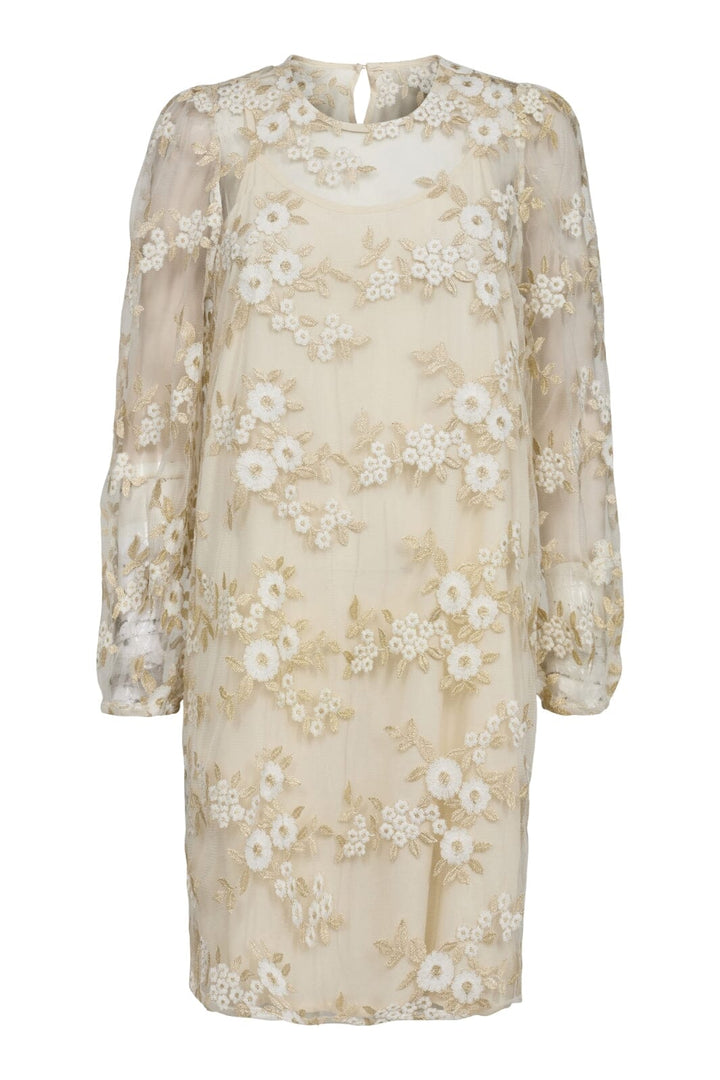 Liberte - Dolly-Ls-Dress - Creme Gold Flower