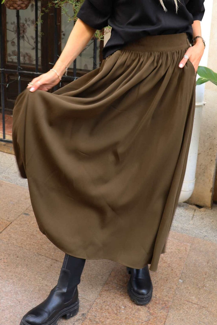 Liberte - Frede-Long-Skirt 22112 - Army