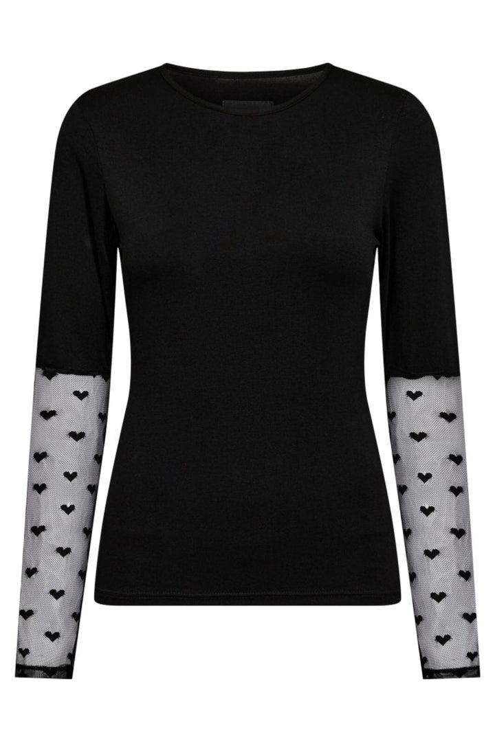 Liberte - Isa-Ls-Lace-Sleeve-Blouse - Black Heart