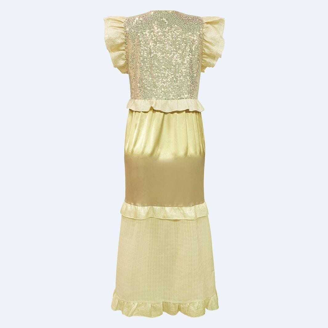 Liberte x Molly&My - Nor-Frill-Dress 22236 - Butter Yellow Kjoler 