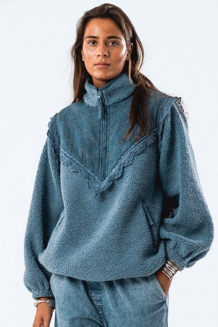 Lollys Laundry - Falll Jacket Ls - 29 Dusty Blue