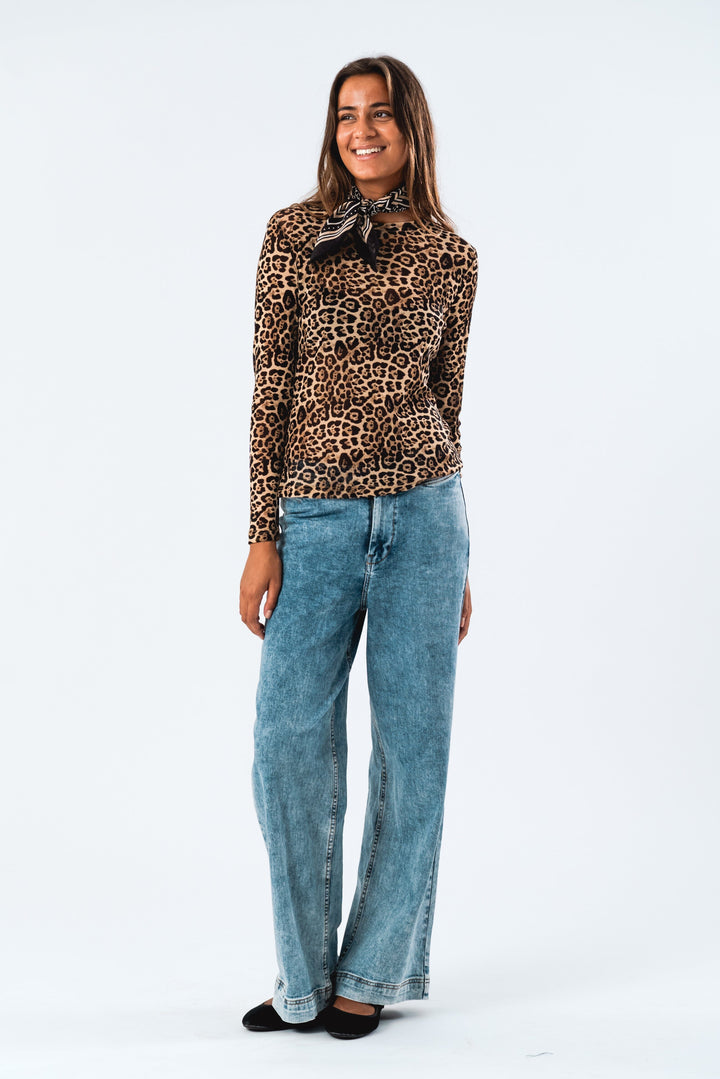 Lollys Laundry - Iriell Blouse Ls - 72 Leopard Print