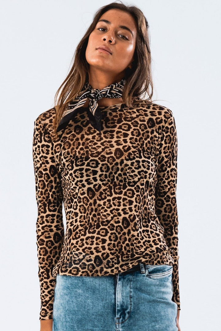 Lollys Laundry - Iriell Blouse Ls - 72 Leopard Print