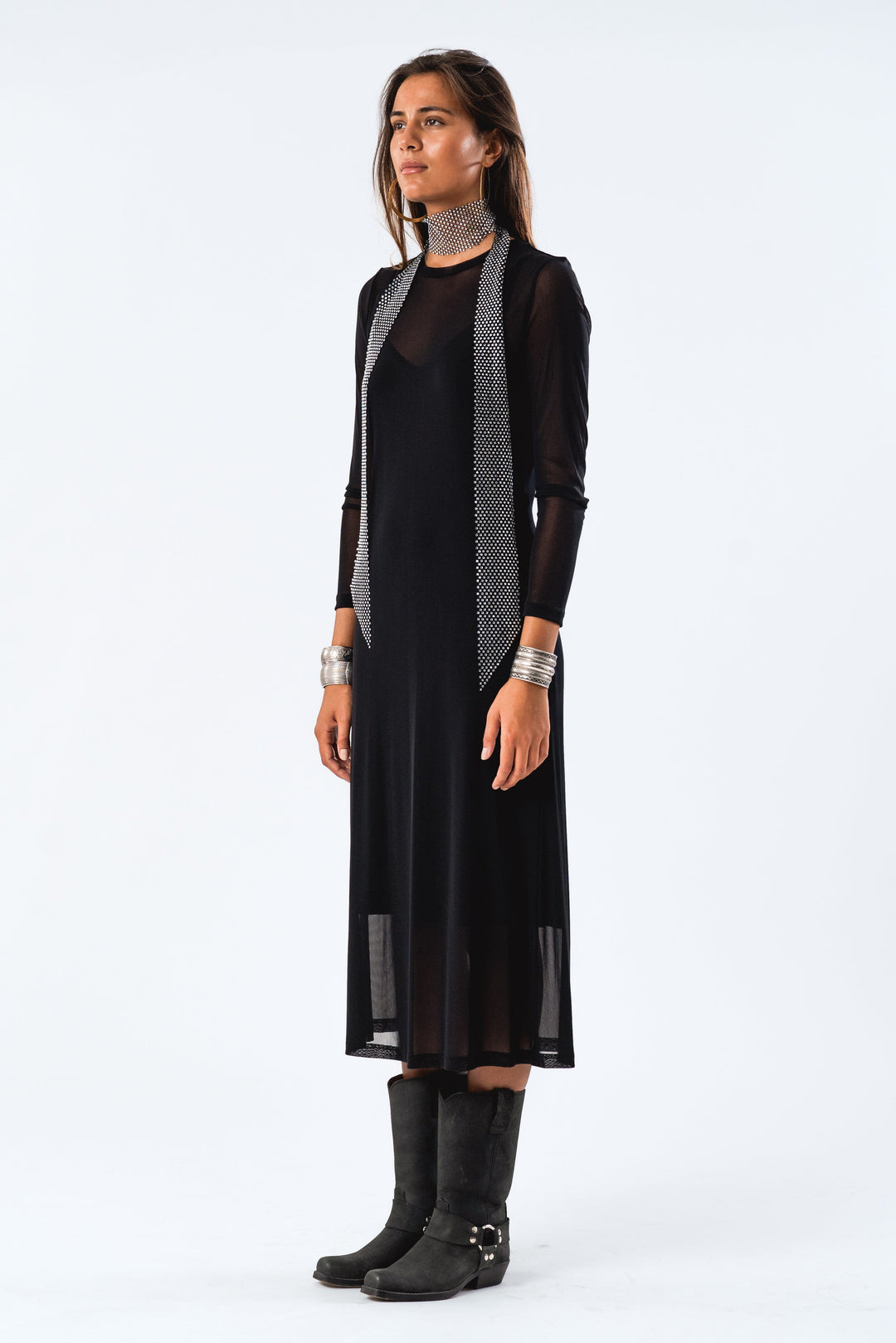 Lollys Laundry - Loganll Maxi Dress Ls - 99 Black