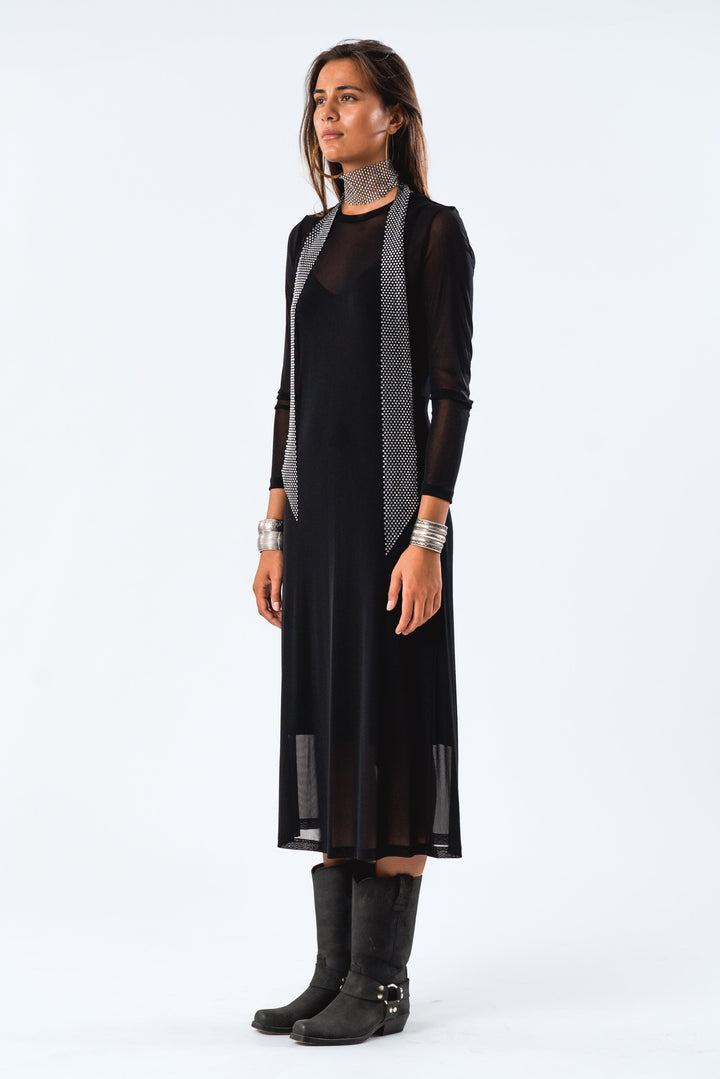 Lollys Laundry - Loganll Maxi Dress Ls - 99 Black