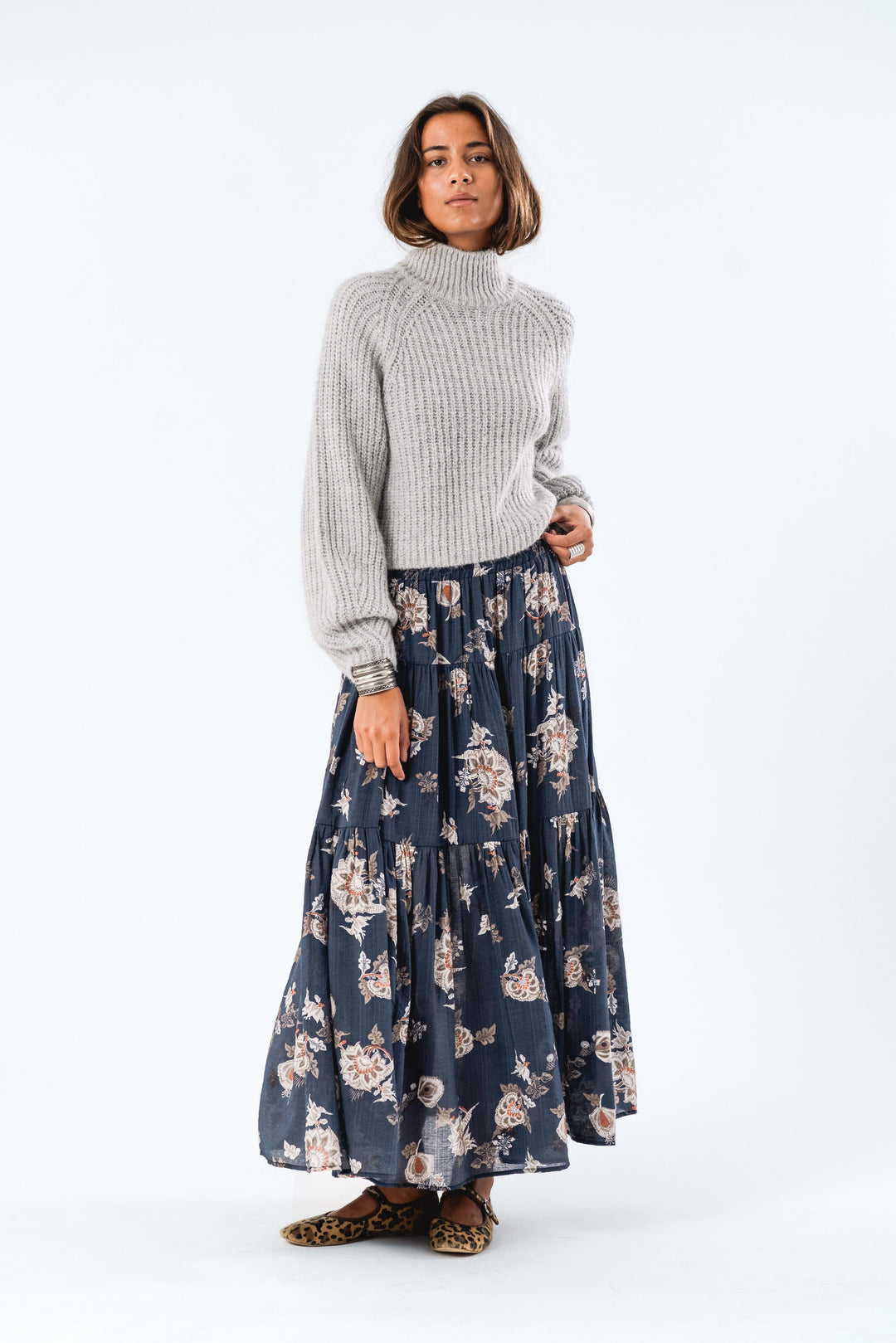 Lollys Laundry - Sunsetll Maxi Skirt - 23 Dark Blue