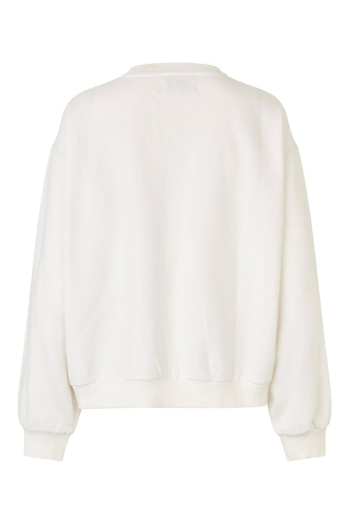 Lollys Laundry - Sydneyll Leopard Sweatshirt Ls25450-1068 - 01 White Sweatshirts 