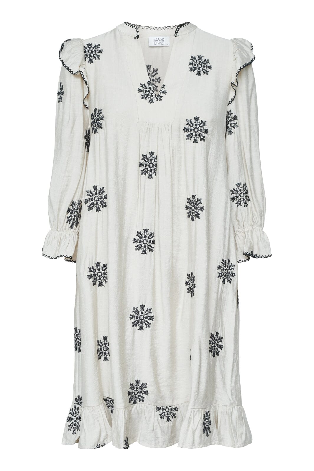 Forudbestilling - Love & Divine - Love1235-1 18775 - 811 - Bamboo/Black Flower Kjoler 