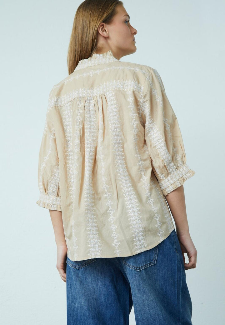 Forudbestilling - Love & Divine - Love1298 18520 - 802 - Sand/White Skjorter 