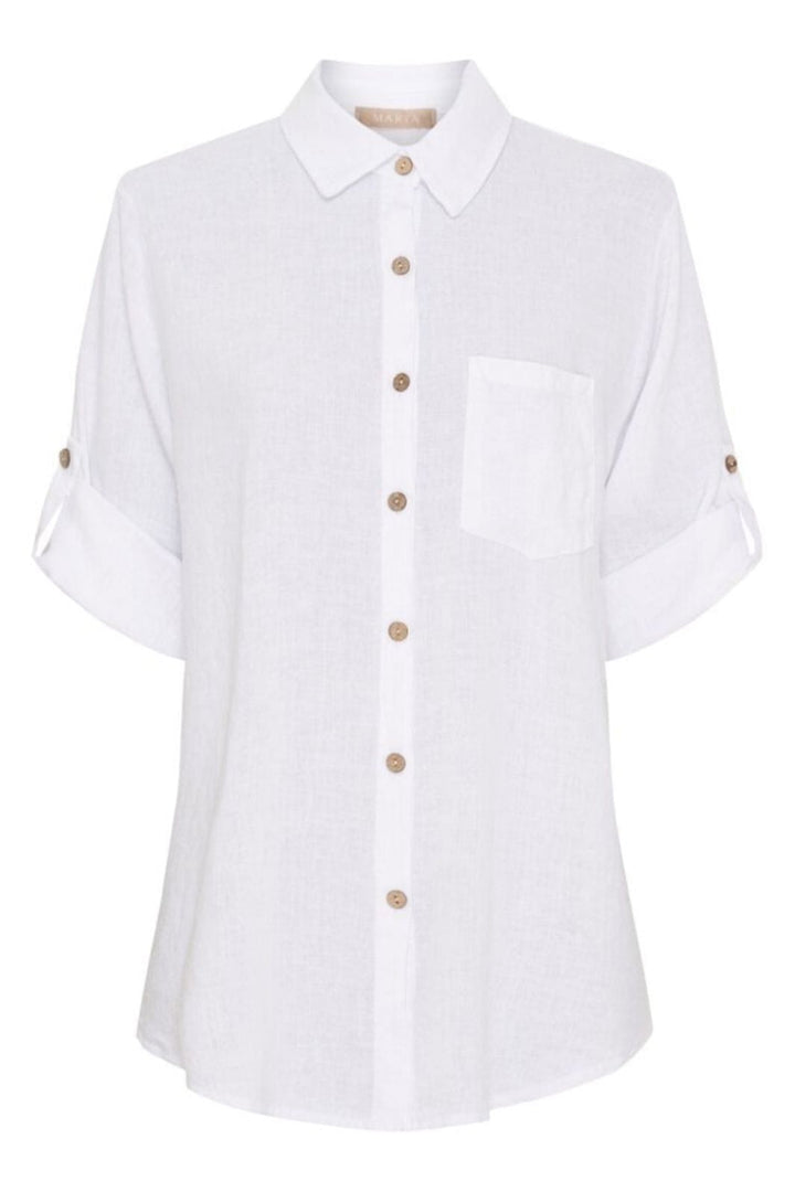 Forudbestilling - Marta Du Chateau - Mdckiara Shirt 258354 - Optical White Skjorter 