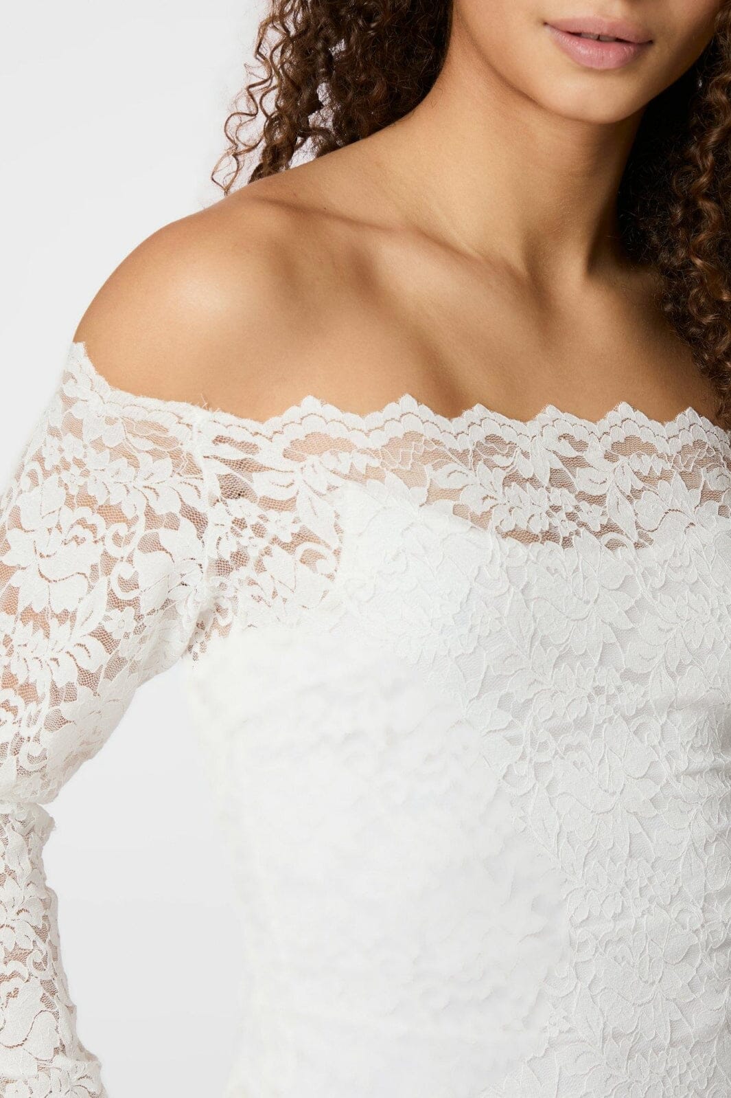 Neo Noir - Casadi Lace Flower Blouse 162631 - 120 - White