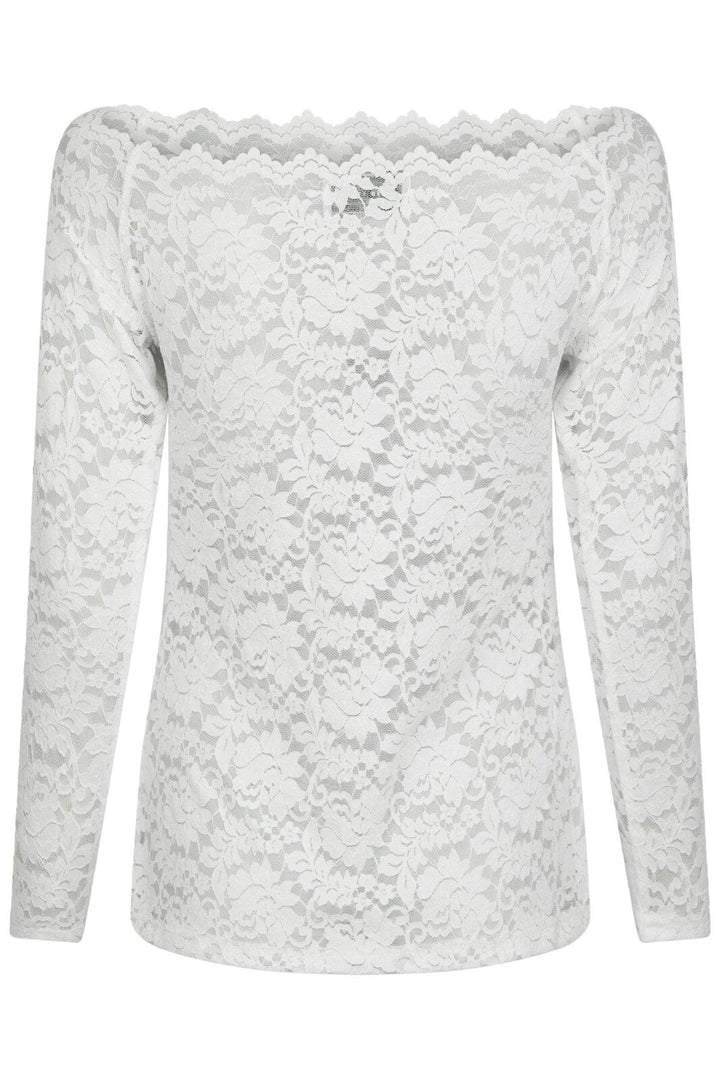 Neo Noir - Casadi Lace Flower Blouse 162631 - 120 - White