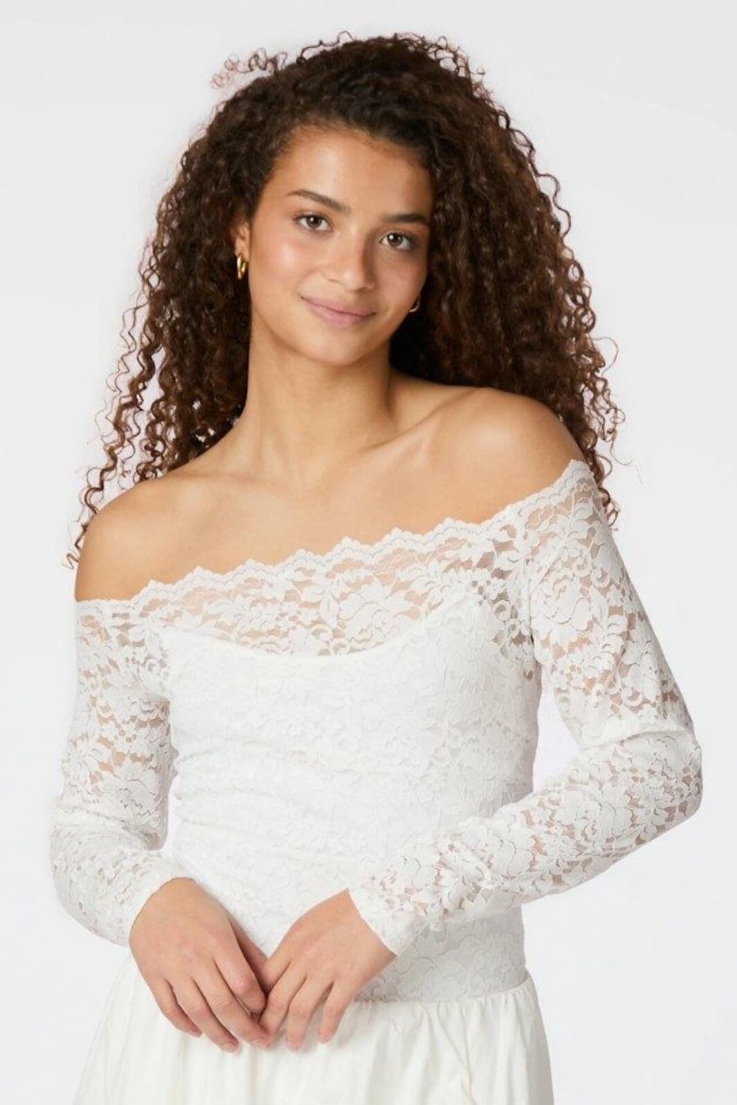Neo Noir - Casadi Lace Flower Blouse 162631 - 120 - White