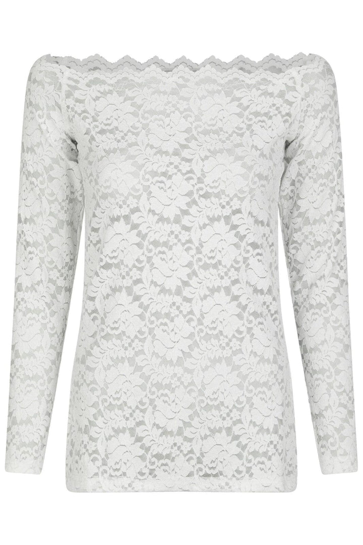 Neo Noir - Casadi Lace Flower Blouse 162631 - 120 - White
