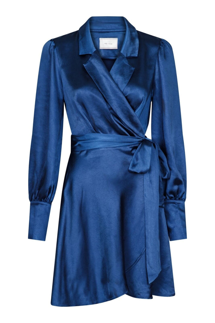 Neo Noir - Dawn Satin Dress - Navy