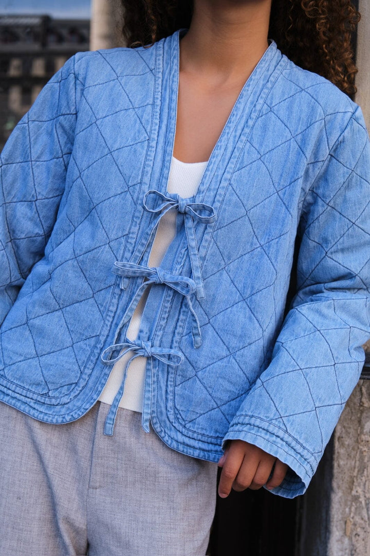 Neo Noir - Dubbie Denim Quilt Jacket - Blue