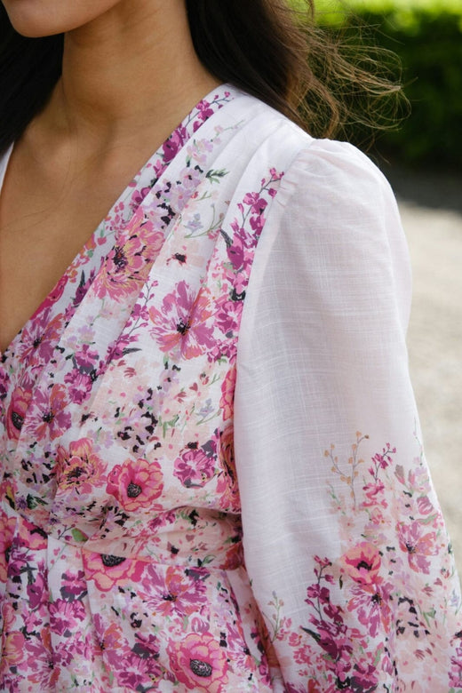 Forudbestilling - Neo Noir - Fie Flower Print Blouse 166417 - 165 - Rose Bluser 