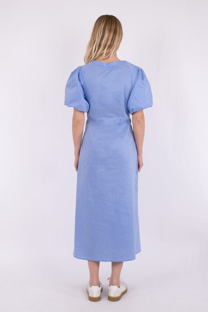 Neo Noir - Illana Poplin Dress - Sky Blue