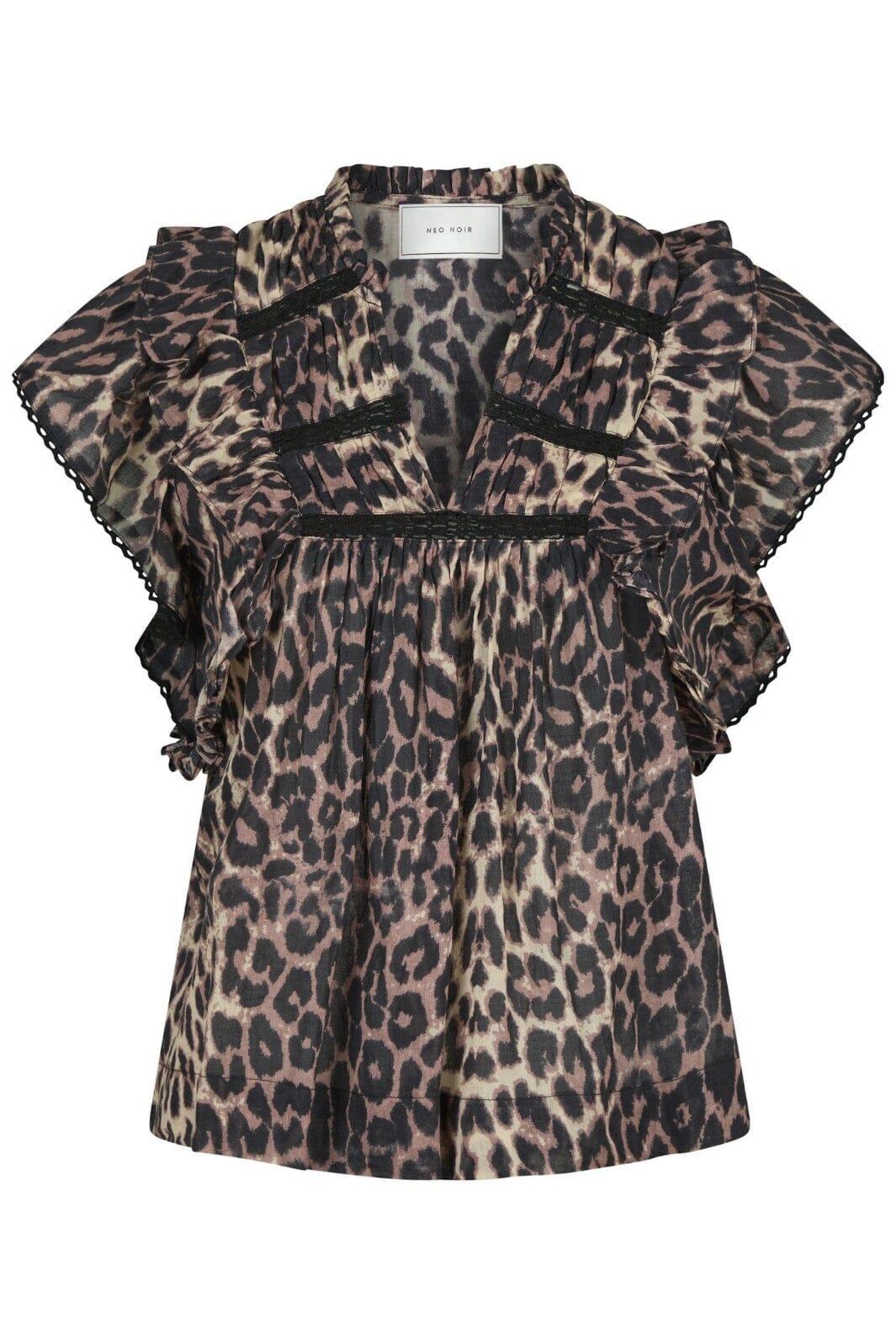 Neo Noir - Jayla Leo Voile Top - Leopard