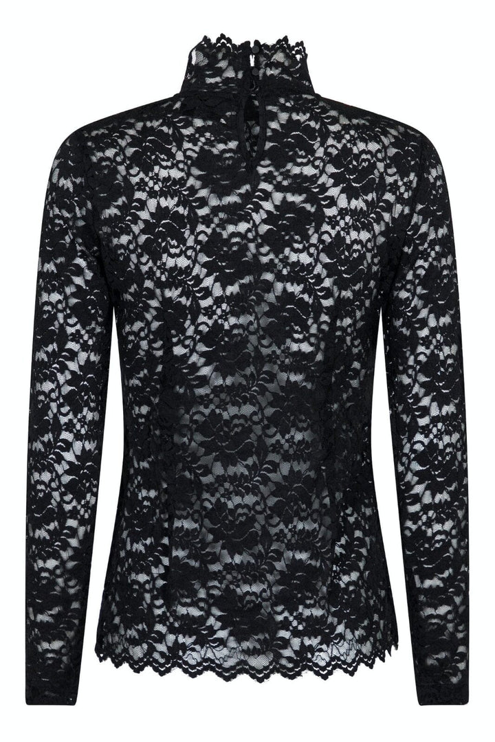 Neo Noir - Liza Laceflower Blouse - Black
